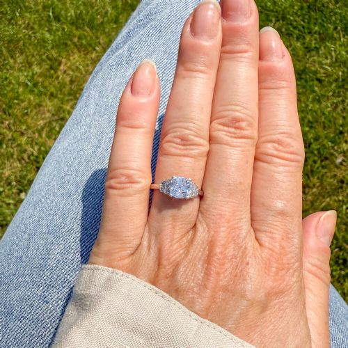 VINTAGE 130 CARAT OLD CUT DIAMOND ENGAGEMENT RING CIRCA 1925 - ADDITIONAL PHOTO 1