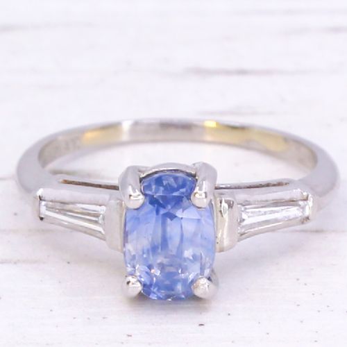 VINTAGE 214 CARAT UNHEATED KASHMIR SAPPHIRE RING CIRCA 1940 - ADDITIONAL PHOTO 2