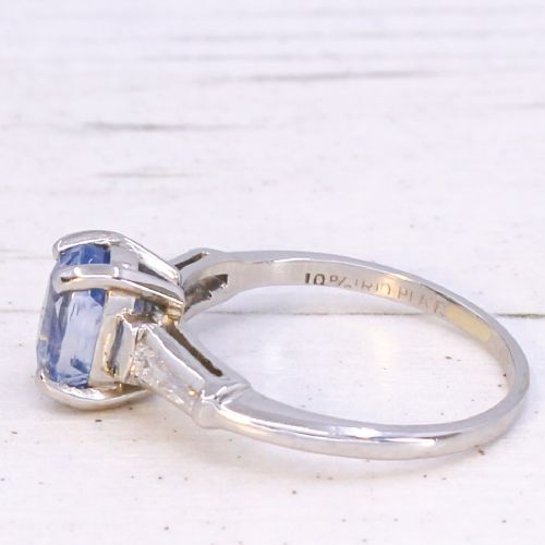 VINTAGE 214 CARAT UNHEATED KASHMIR SAPPHIRE RING CIRCA 1940 - ADDITIONAL PHOTO 3