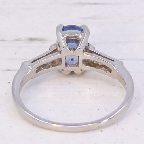 VINTAGE 214 CARAT UNHEATED KASHMIR SAPPHIRE RING CIRCA 1940 - ADDITIONAL PHOTO 4
