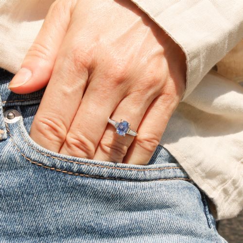 VINTAGE 214 CARAT UNHEATED KASHMIR SAPPHIRE RING CIRCA 1940 - ADDITIONAL PHOTO 5