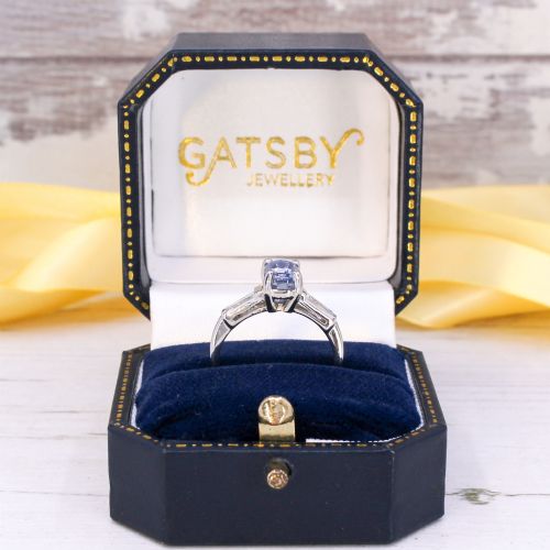 VINTAGE 214 CARAT UNHEATED KASHMIR SAPPHIRE RING CIRCA 1940 - ADDITIONAL PHOTO 8