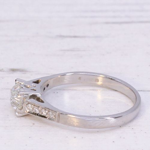 VINTAGE 056 CARAT OLD CUT DIAMOND ENGAGEMENT RING CIRCA 1940 - ADDITIONAL PHOTO 3