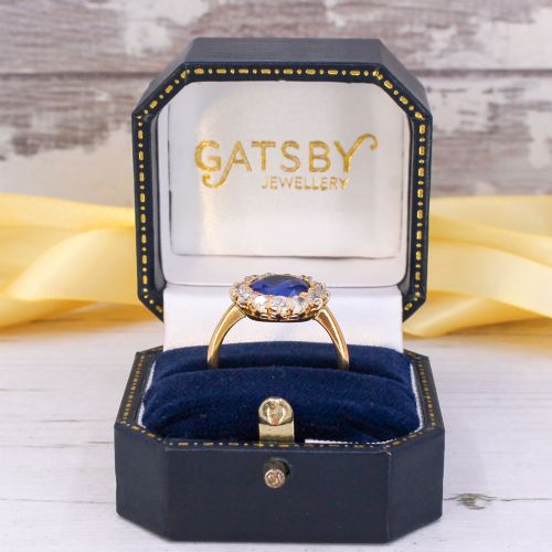 ANTIQUE UNHEATED BURMESE SAPPHIRE OLD CUT DIAMOND RING CIRCA 1910 - ADDITIONAL PHOTO 8