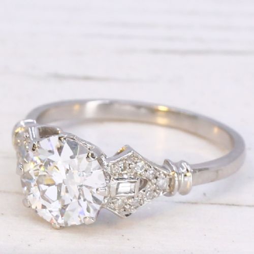 VINTAGE 150 CARAT OLD CUT DIAMOND ENGAGEMENT RING CIRCA 1930