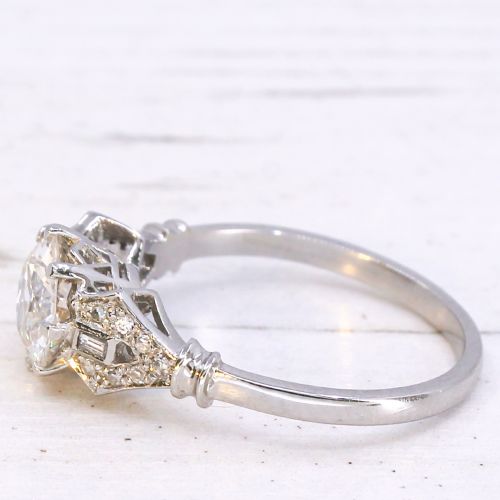 VINTAGE 150 CARAT OLD CUT DIAMOND ENGAGEMENT RING CIRCA 1930 - ADDITIONAL PHOTO 3