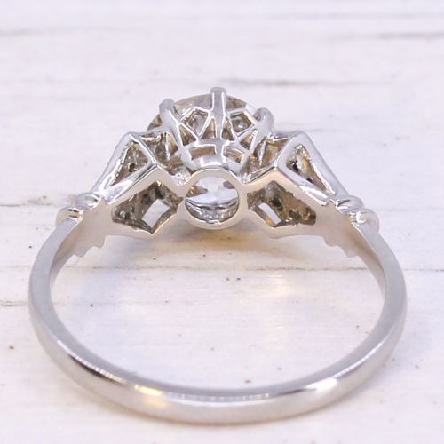 VINTAGE 150 CARAT OLD CUT DIAMOND ENGAGEMENT RING CIRCA 1930 - ADDITIONAL PHOTO 4