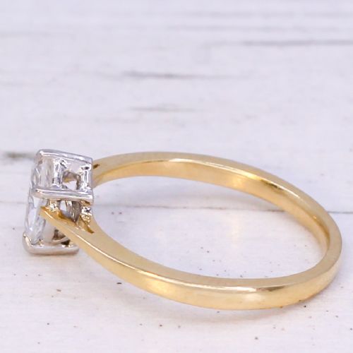 VINTAGE 053 CARAT OLD PEAR CUT DIAMOND SOLITAIRE RING CIRCA 1935 - ADDITIONAL PHOTO 3