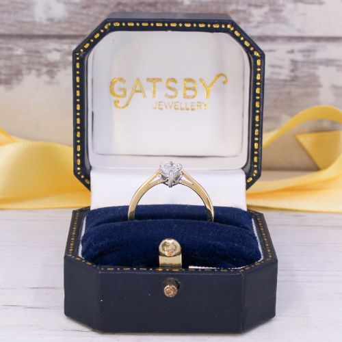 VINTAGE 053 CARAT OLD PEAR CUT DIAMOND SOLITAIRE RING CIRCA 1935 - ADDITIONAL PHOTO 8