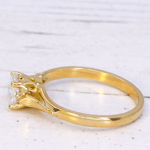 ANTIQUE 056 CARAT OLD CUT DIAMOND ENGAGEMENT RING CIRCA 1910 - ADDITIONAL PHOTO 3