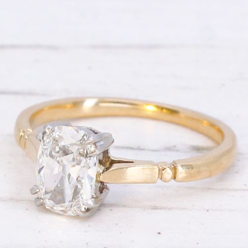 Vintage 1.01 Carat Old Mine Cut Diamond Engagement Ring, Circa 1920