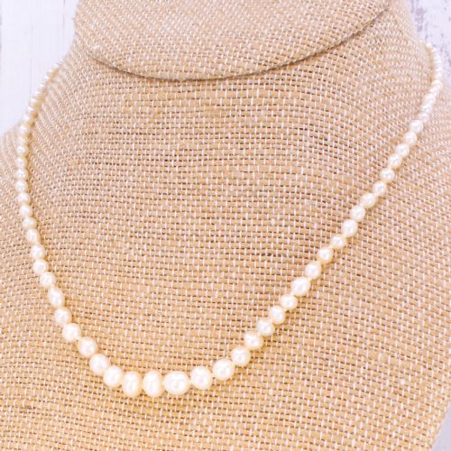 Vintage Natural Saltwater Pearl Rope Necklace, Circa 1960