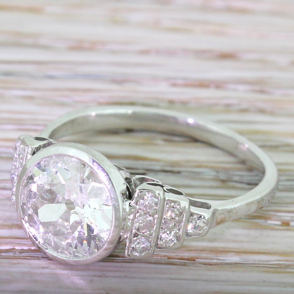 Art Deco 2.00 Carat Old Cut Diamond Engagement Ring, circa 1930
