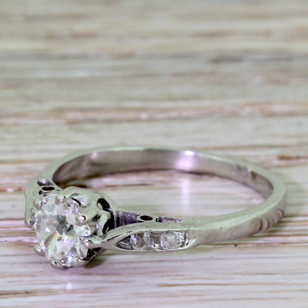 Art Deco 0.65 Carat Old Cut Diamond Engagement Ring, circa 1935
