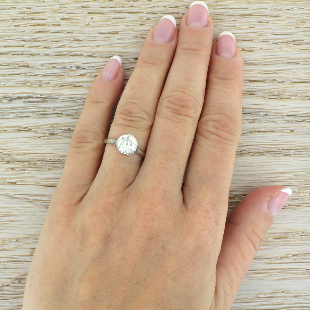 Art Deco 1.26 Carat Old Cut Diamond Engagement Ring, circa 1925
 View V