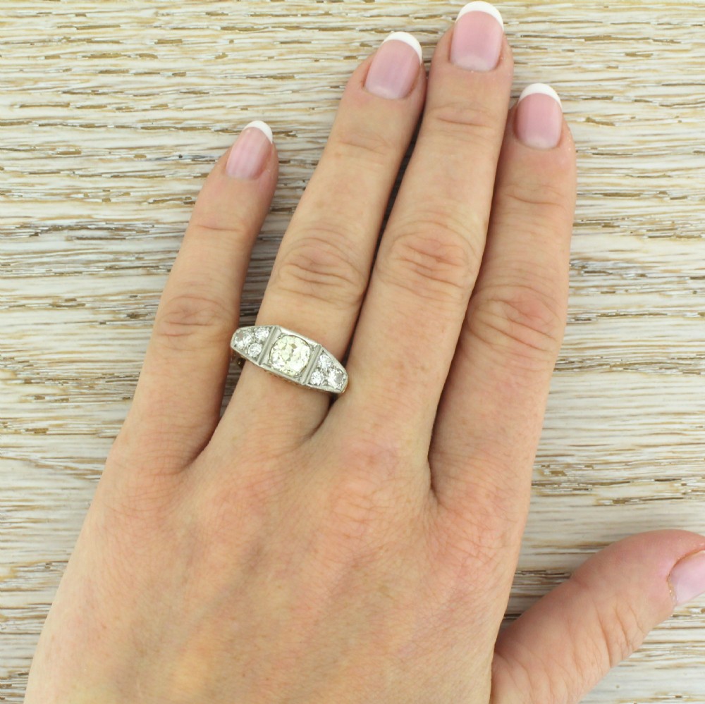 Art Deco 1.62 Carat Old Cut Diamond Ring, circa 1940
 View V