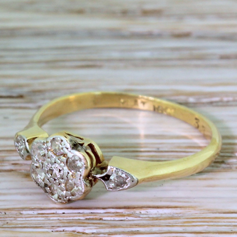 Edwardian Eight-Cut Diamond Daisy Cluster Ring, circa 1905
