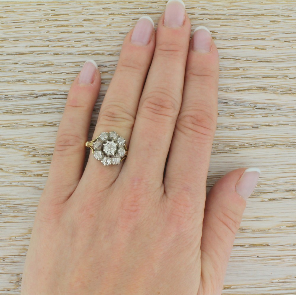 Victorian 2.00 Carat Old Cut Diamond Cluster Ring, circa 1870
 View VI