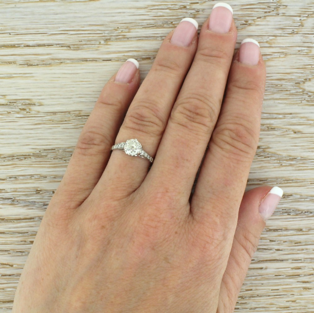 Art Deco 1.01 Carat Old Cut Diamond Engagement Ring, circa 1925
 View V