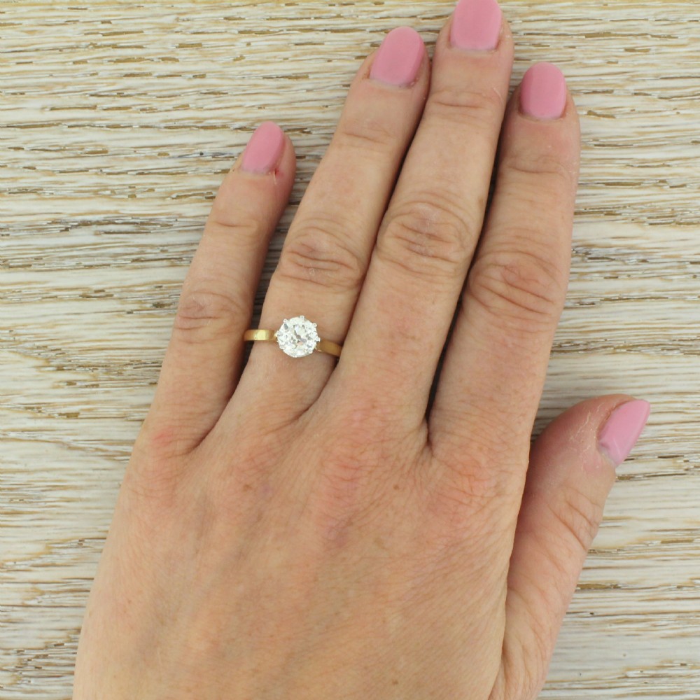 Art Deco 1.23 Carat Old Cut Diamond Engagement Ring, circa 1925
 View V