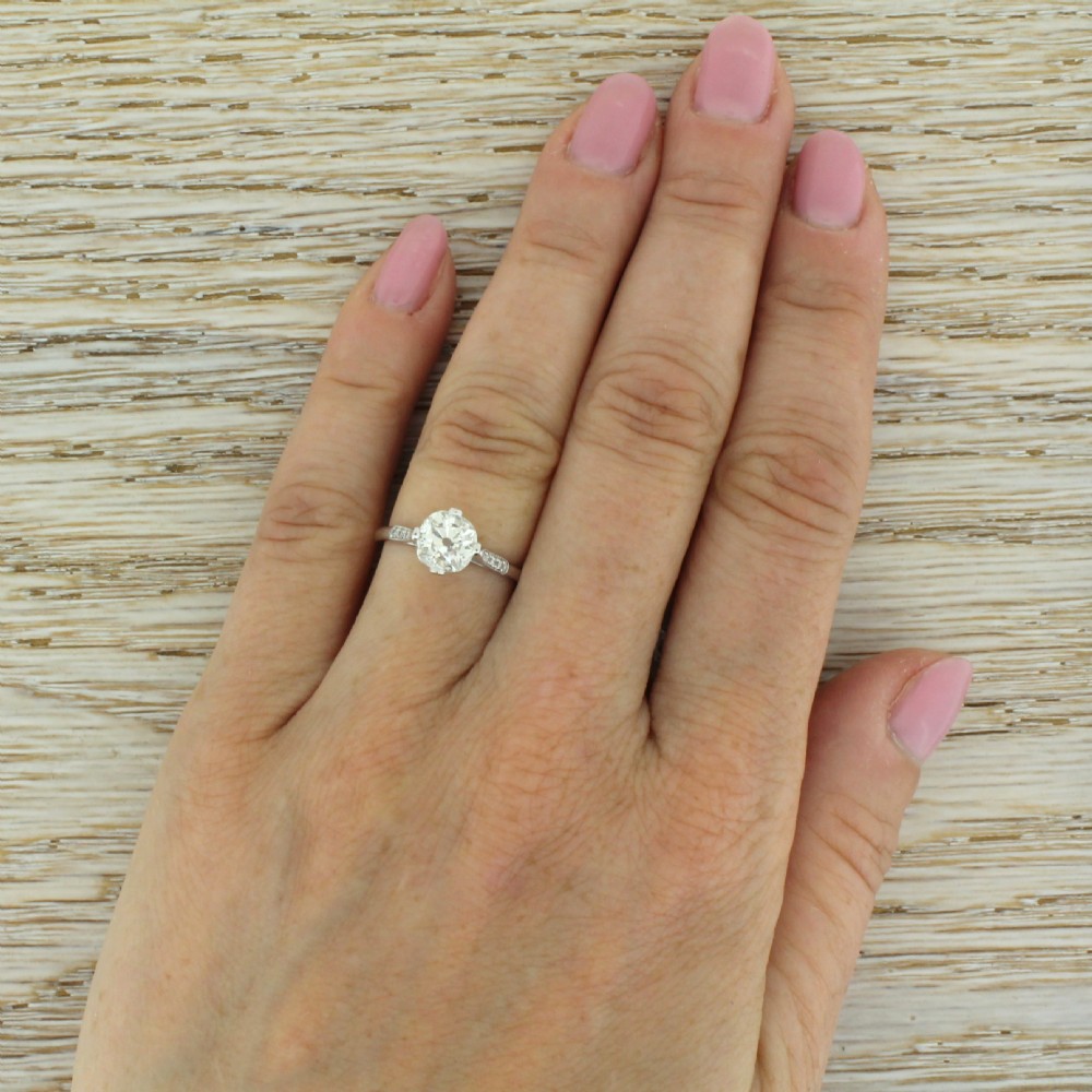 Art Deco 1.01 Carat Old Cut Diamond Engagement Ring, circa 1925
 View V