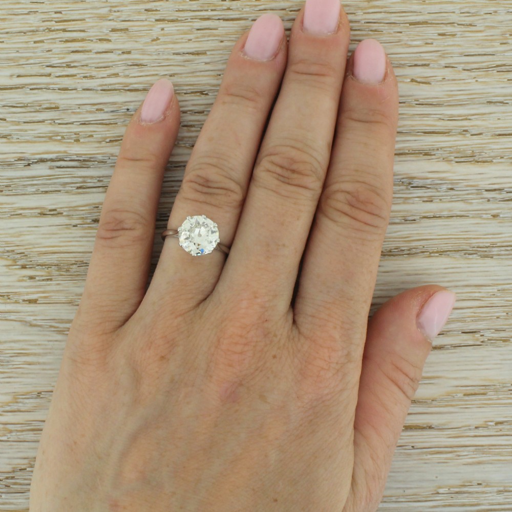 Art Deco 2.67 Carat Old Cut Diamond Engagement Ring, circa 1930 View VI