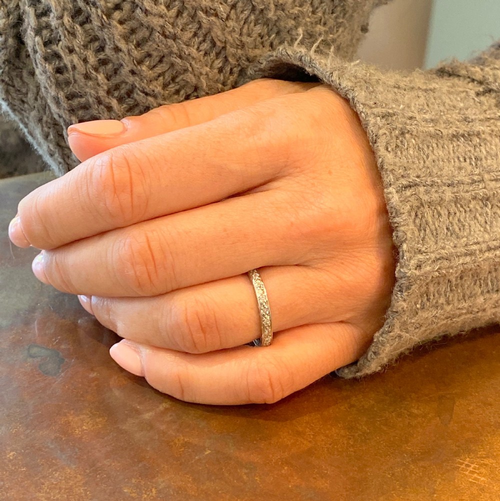 Art Deco Old Cut Diamond Full Eternity Ring, French, circa 1925
 View V
