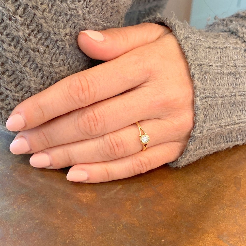 Edwardian 0.41 Carat Old Cut Diamond Engagement Ring, circa 1905
 View VII