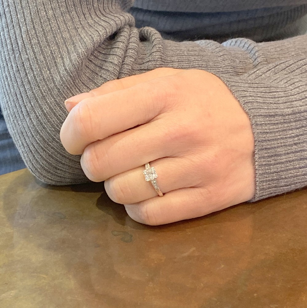 Art Deco 0.55 Carat Old Cut Diamond Engagement Ring, circa 1930 View VII