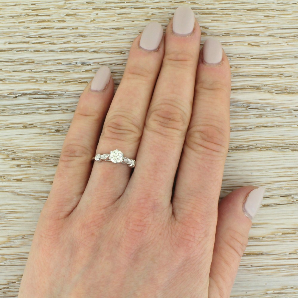 Art Deco 0.49 Carat Old Cut Diamond Engagement Ring, circa 1940 View V