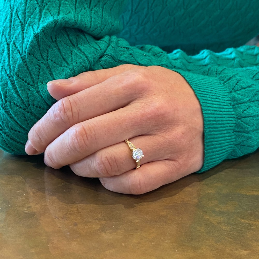Art Deco 0.72 Carat Old European Cut Diamond Engagement Ring, circa 1915 View VIII