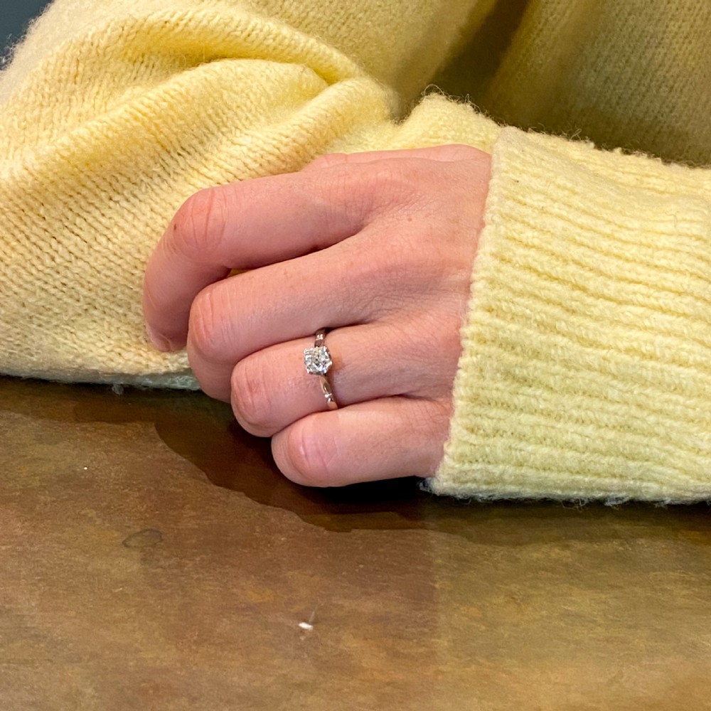 Art Deco 0.65 Carat Old Cut Diamond Engagement Ring, circa 1935 View VIII