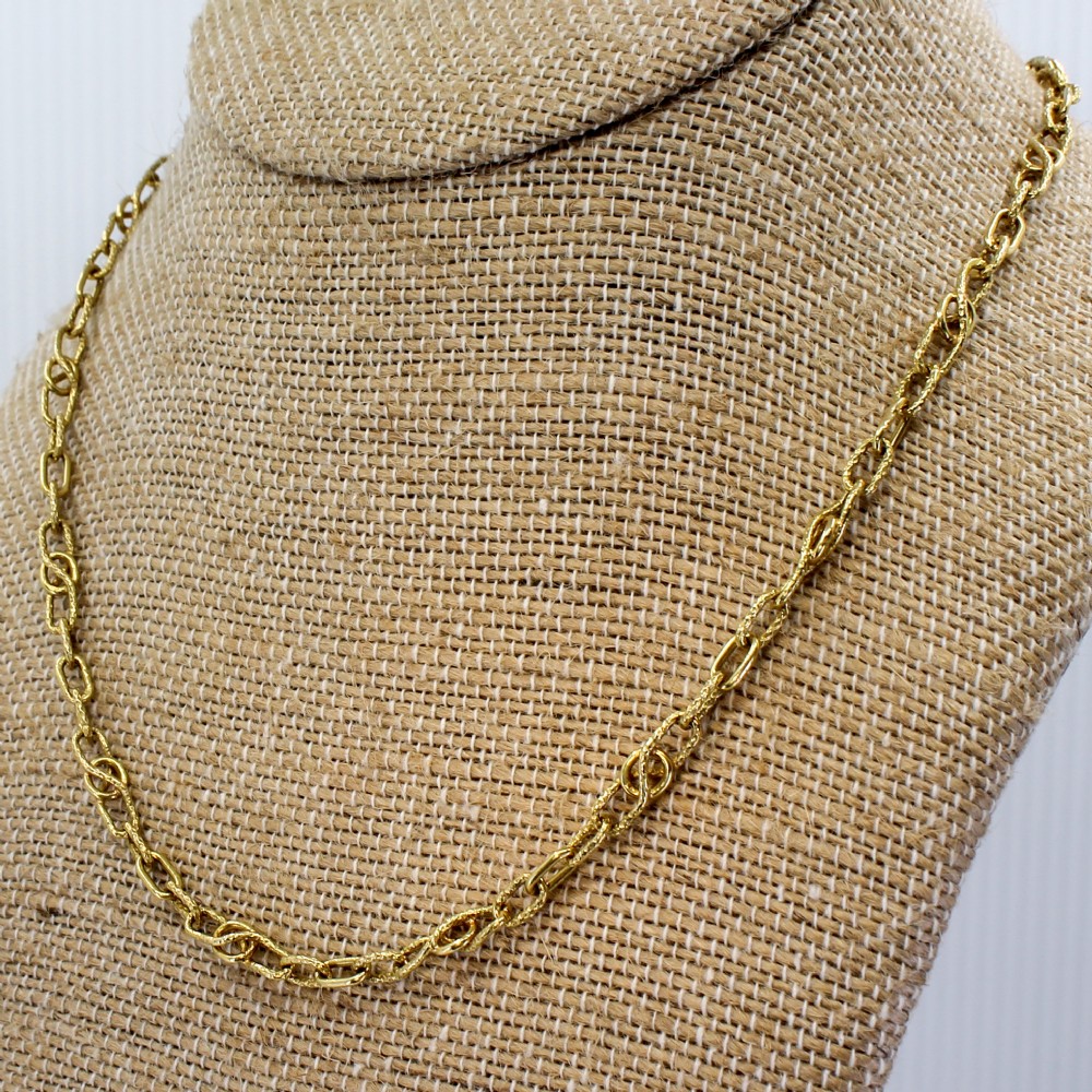 Mid Century Fancy Link Gold Chain, circa 1960