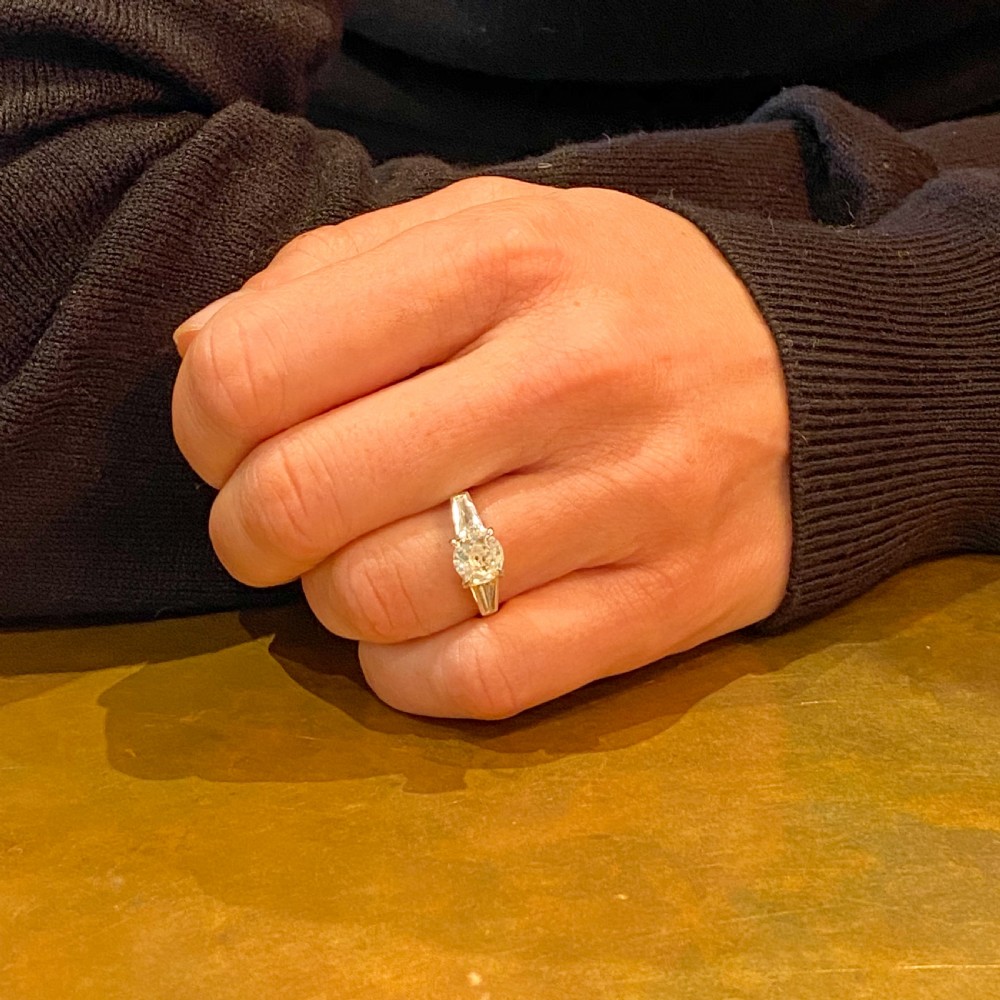 Art Deco 0.94 Carat Old Cut Diamond Engagement Ring, circa 1935 View VIII