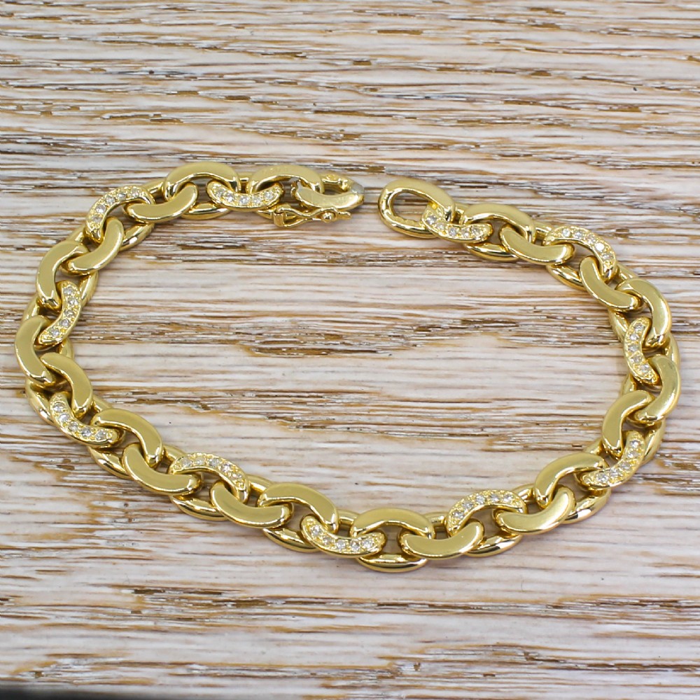 CARTIER Diamond Curb Link Bracelet, circa 1965