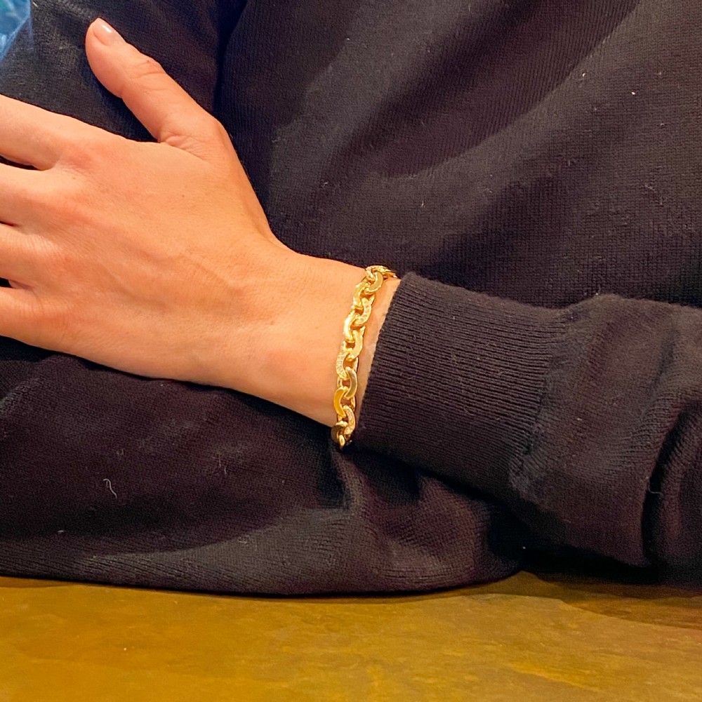 CARTIER Diamond Curb Link Bracelet, circa 1965 View II