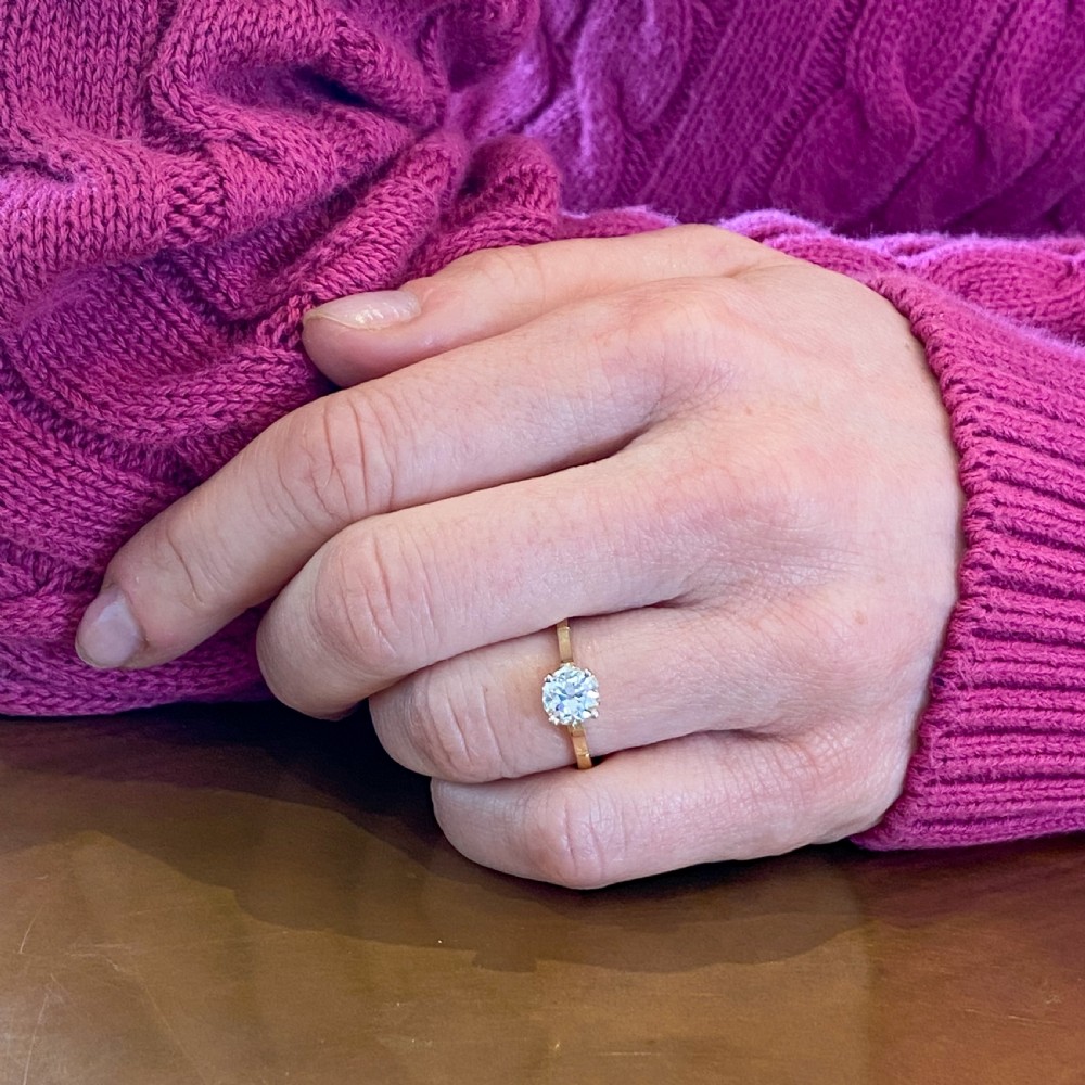 Art Deco 0.81 Carat Old Cut Diamond Engagement Ring, circa 1920 View VIII
