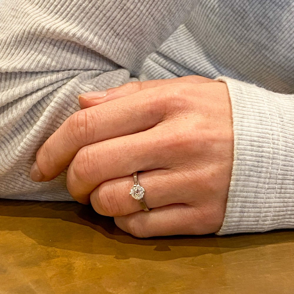 Art Deco 0.78 Carat Old Cut Diamond Engagement Ring, circa 1930 View VIII