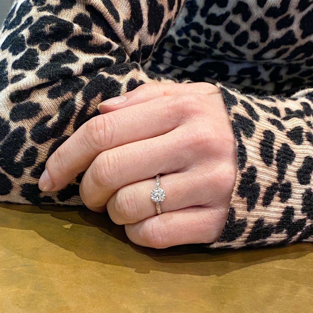 Art Deco 0.58 Carat Old Cut Diamond Engagement Ring, circa 1920 View VIII