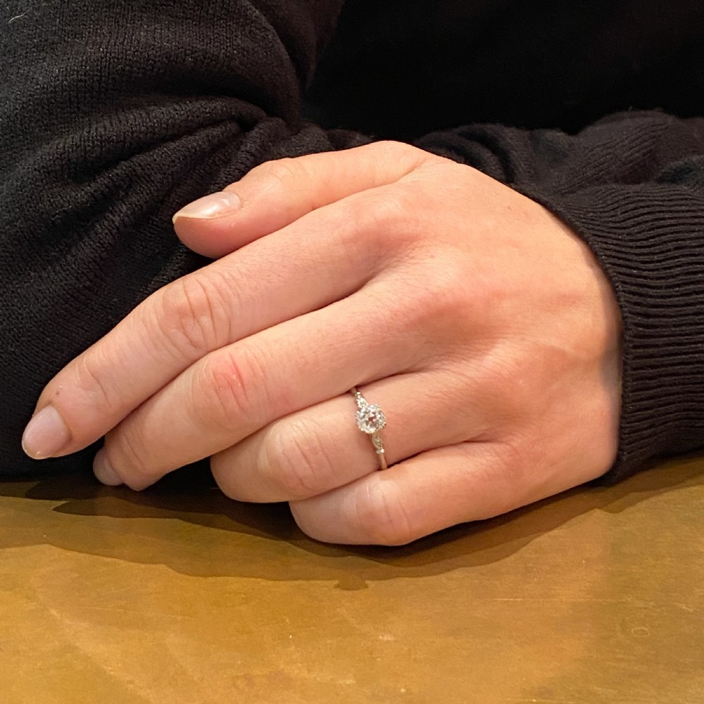 Edwardian 0.62 Carat Old Cut Diamond Engagement Ring, circa 1910 View VIII