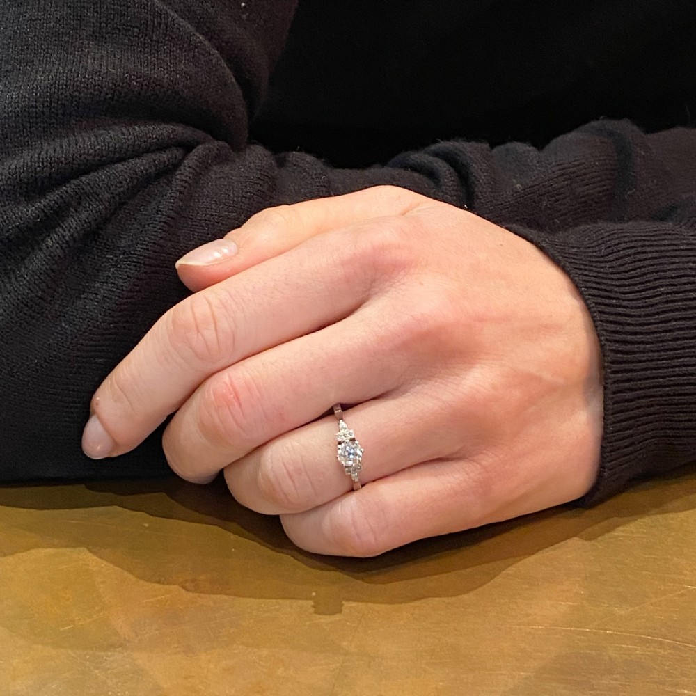 Art Deco 0.55 Carat Old Cut Diamond Engagement Ring, circa 1920 View IX