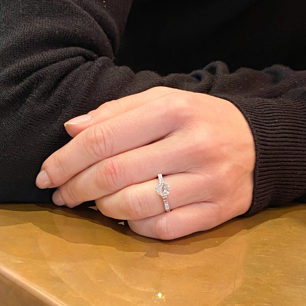 Art Deco 0.75 Carat Old Cut Diamond Engagement Ring, circa 1930 View VIII