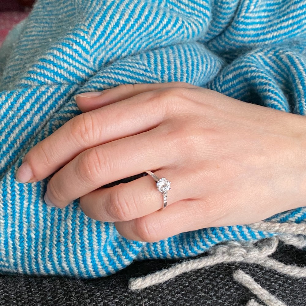 Art Deco 0.70 Carat Old Cut Diamond Engagement Ring, circa 1930 View VIII