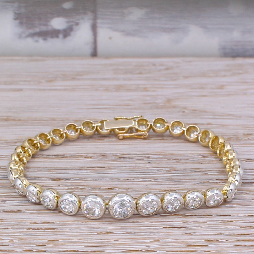 Victorian 2.78 Carat Old Cut Diamond Bracelet, circa 1900