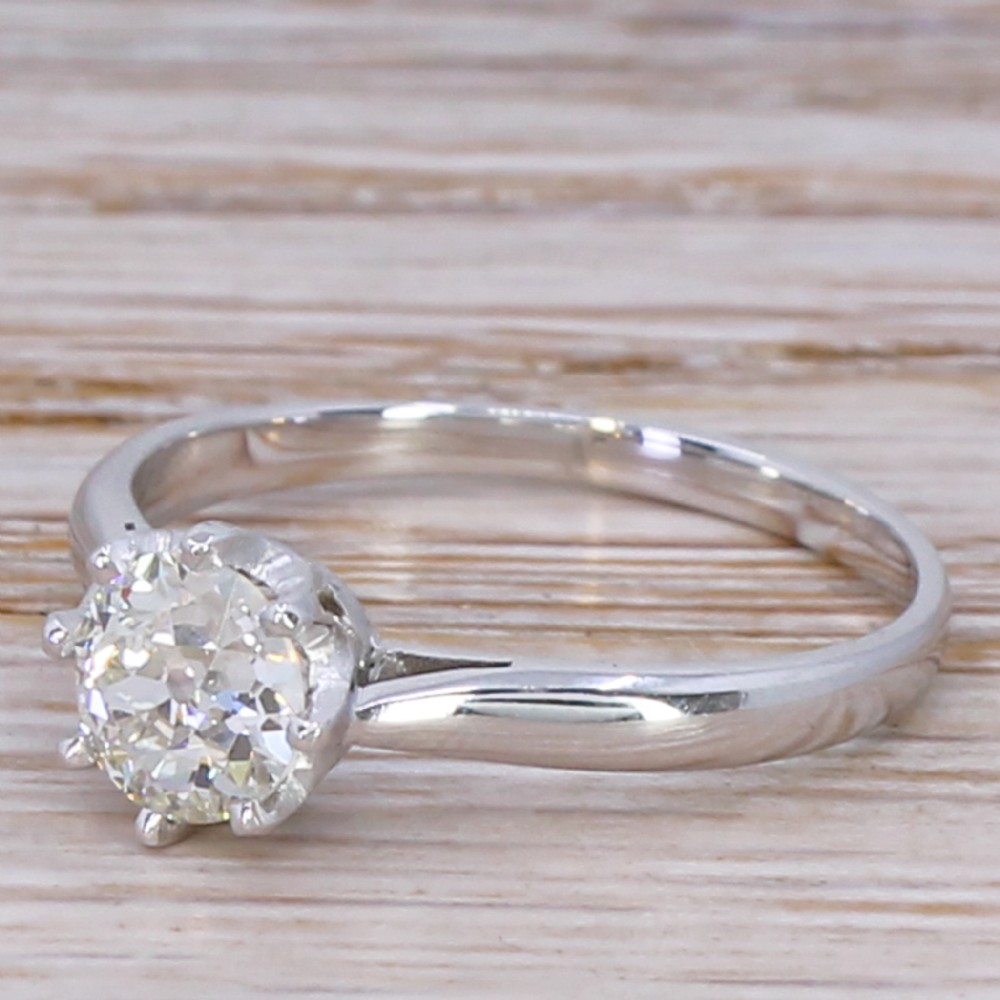 Art Deco 0.74 Carat Old Cut Diamond Engagement Ring, circa 1940