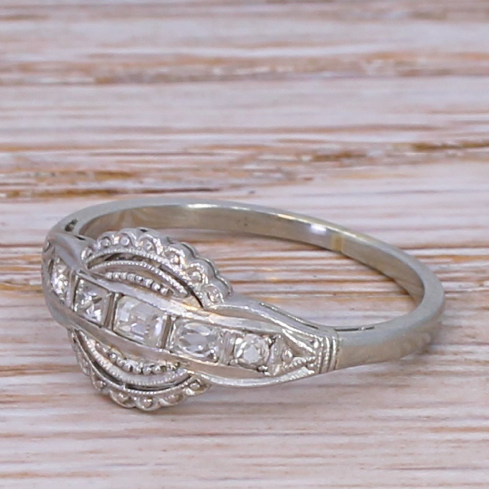 Mid Century 0.26 Carat Old Cut Diamond Ring, circa 1955
