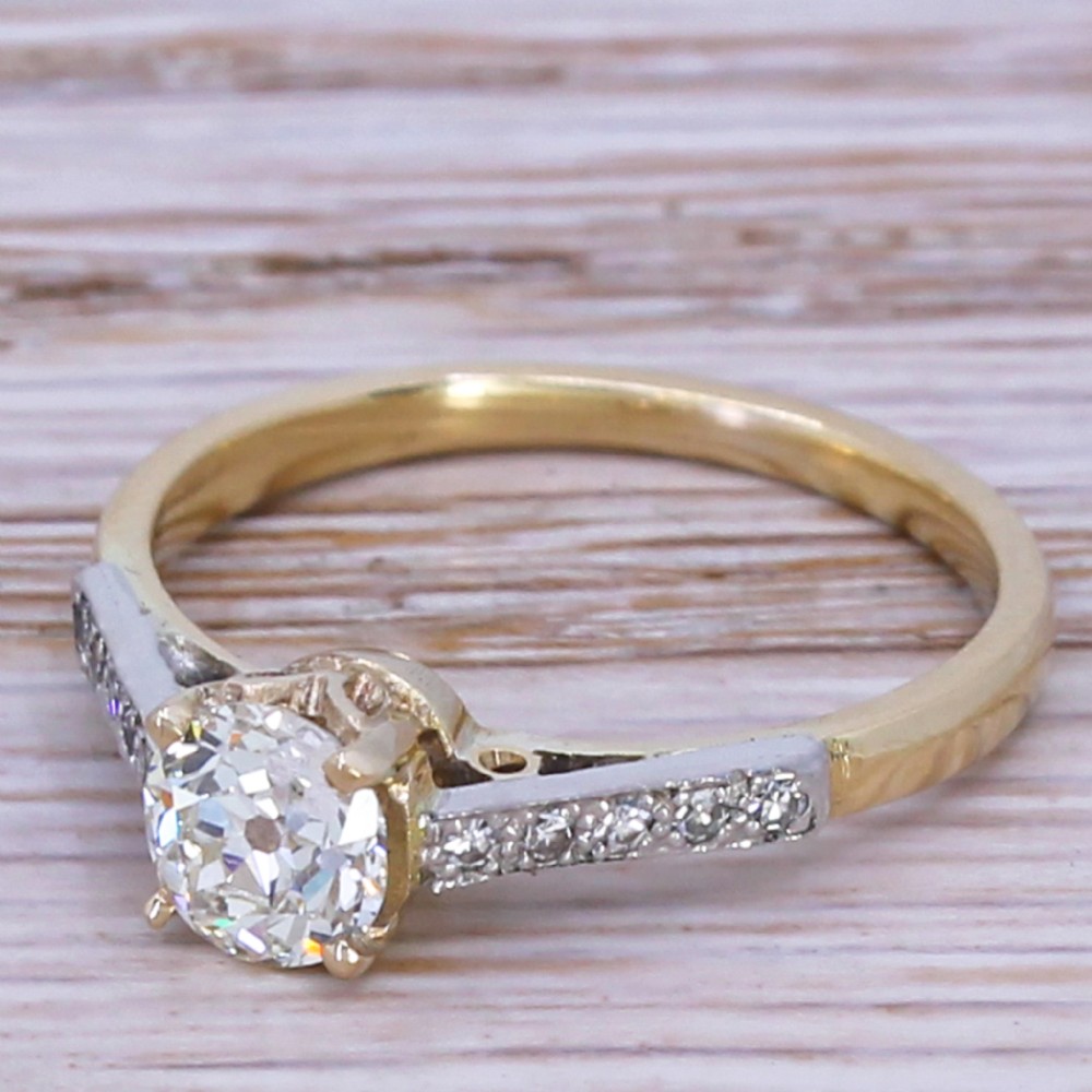 Art Deco 0.64 Carat Old Cut Diamond Engagement Ring, circa 1930
