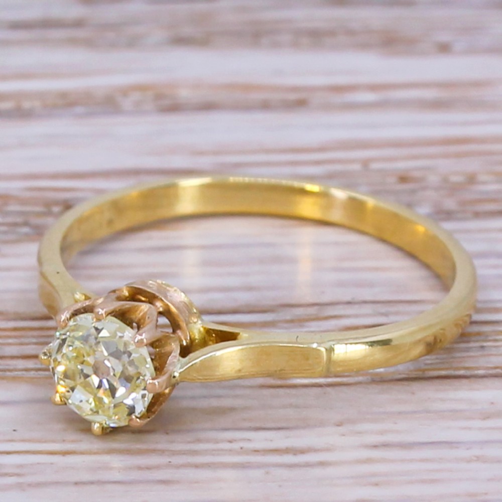 Edwardian 0.62 Carat Old Cut Diamond Engagement Ring, circa 1910