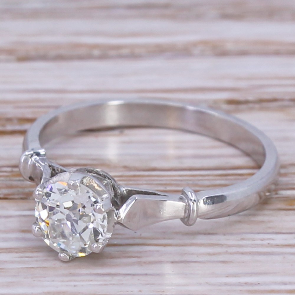 Art Deco 0.78 Carat Old Cut Diamond Engagement Ring, circa 1935