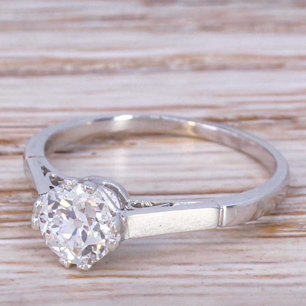 Art Deco 0.80 Carat Old Cut Diamond Engagement Ring, circa 1930